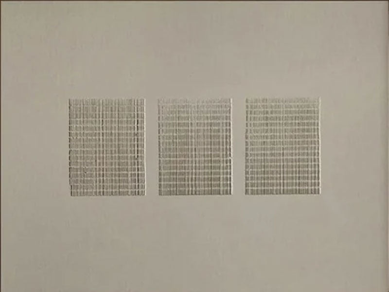 Modern Beige Wabi Sabi Art with Textured Grid for Room Decor #TC 020