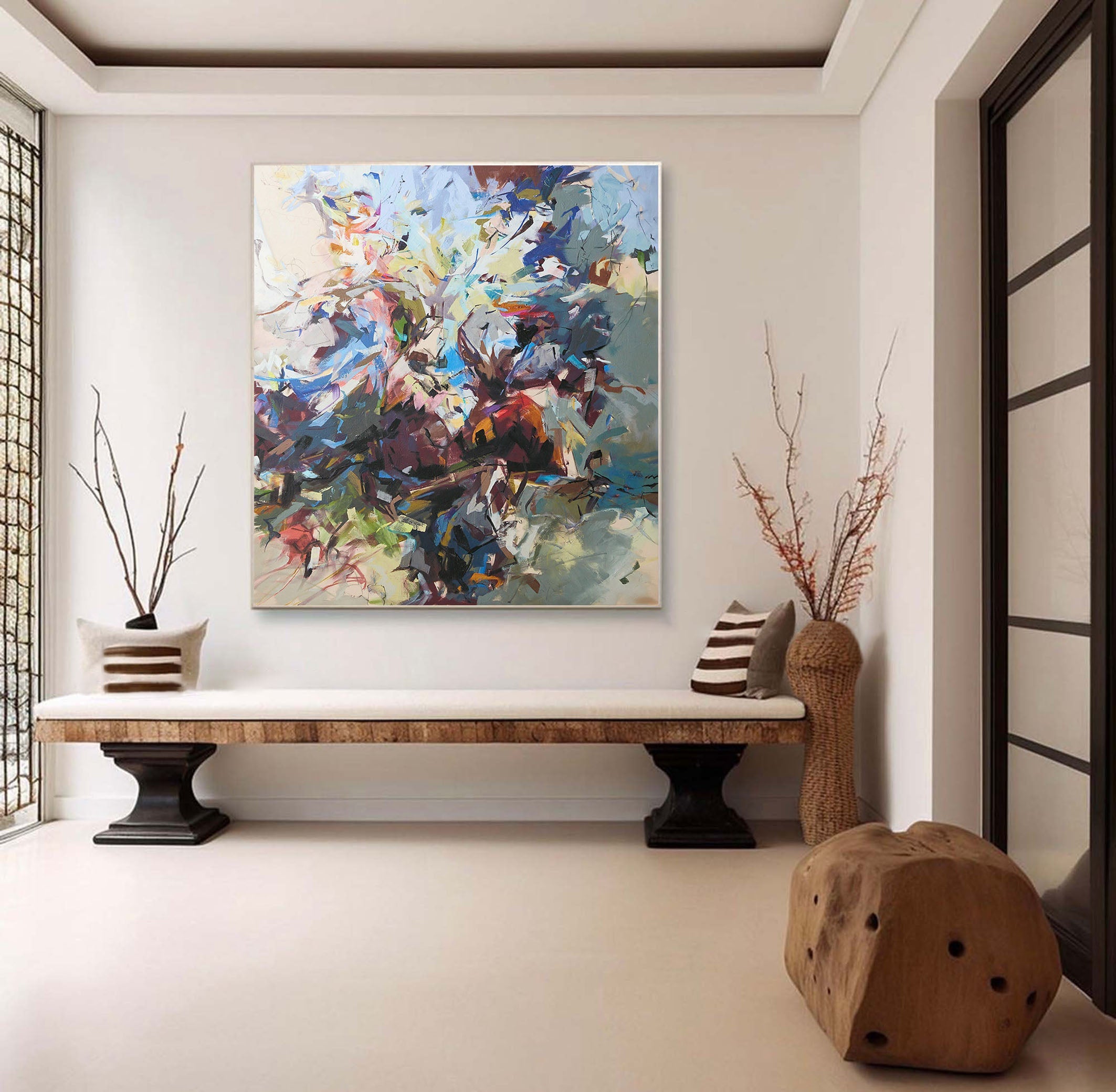 Large Colorful Abstract Art for Home Wall Decor #TC 148