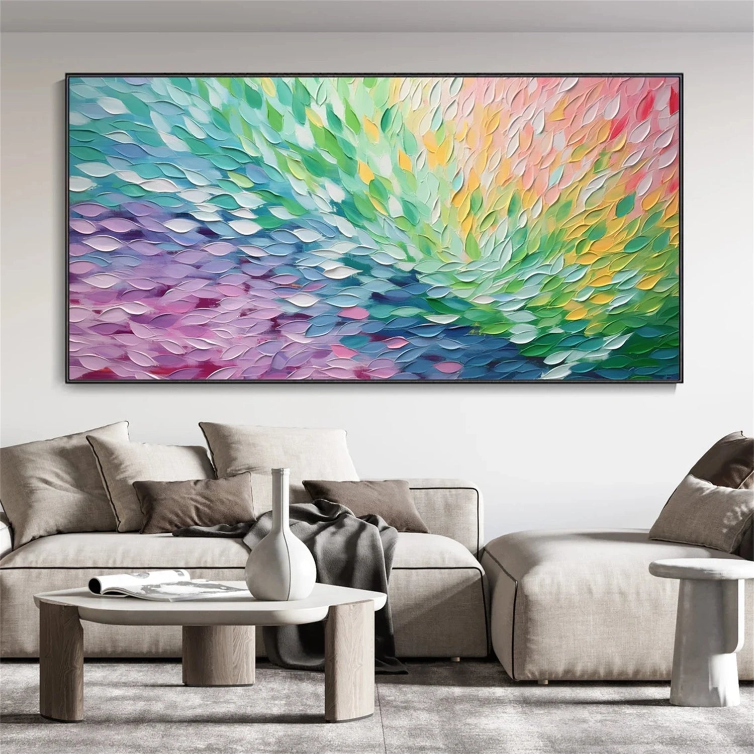 Handmade and Unique Textured Painting Art | Ocean Wave Decor #JJ 334