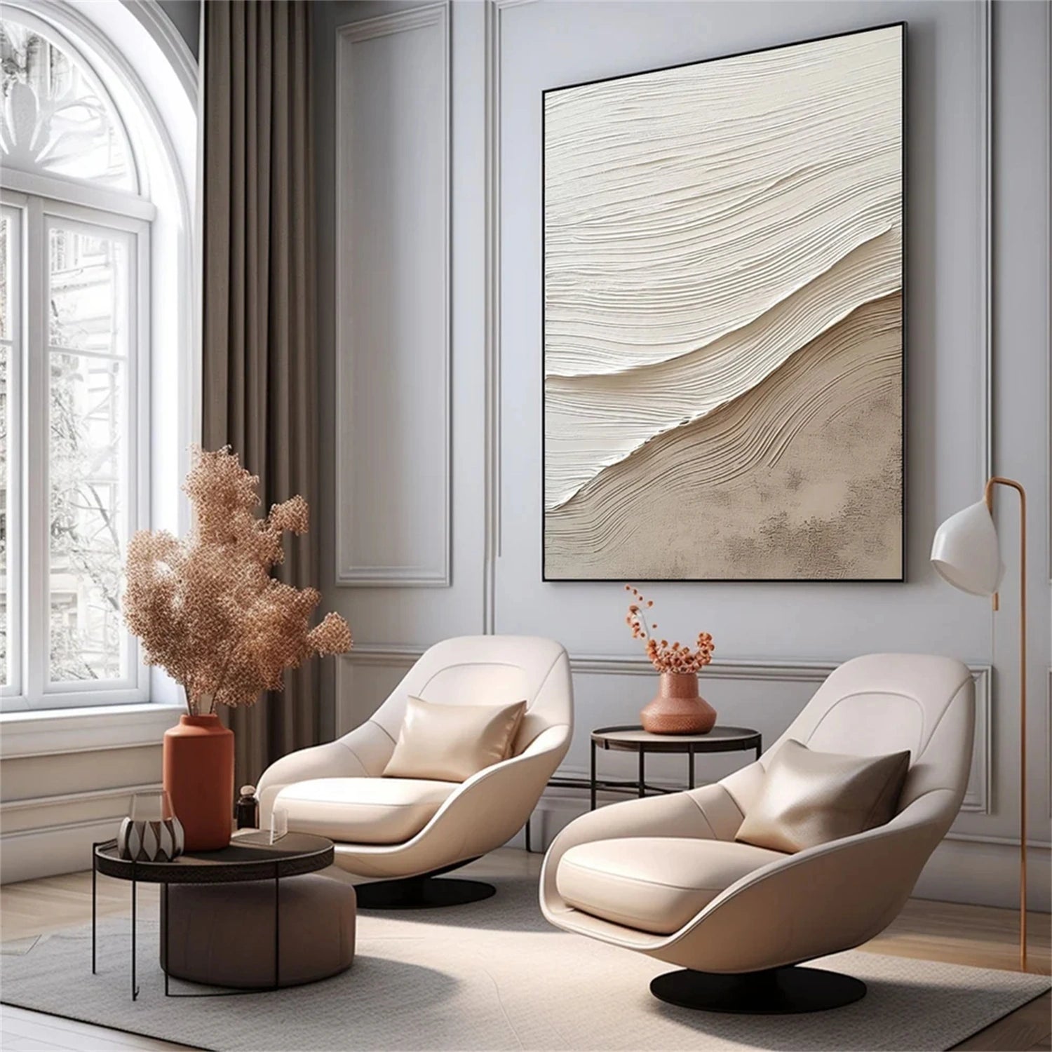 Tactile Neutral Wall Art – Earthy Textured Minimalism #JJ 143