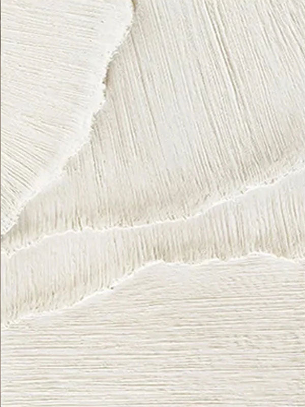 Large White Texture Artwork: Minimal Abstract Wall Decor #ZZ 143