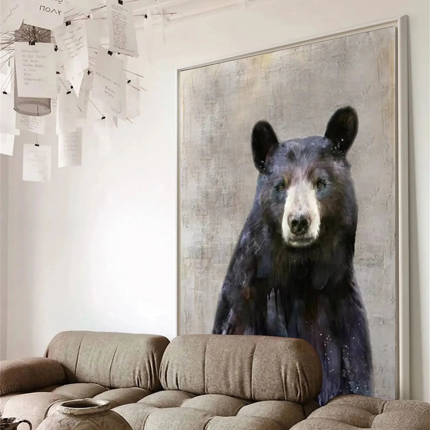Wildlife Portrait Art: Unique Black Bear Wall Art Gift #ZZ 022