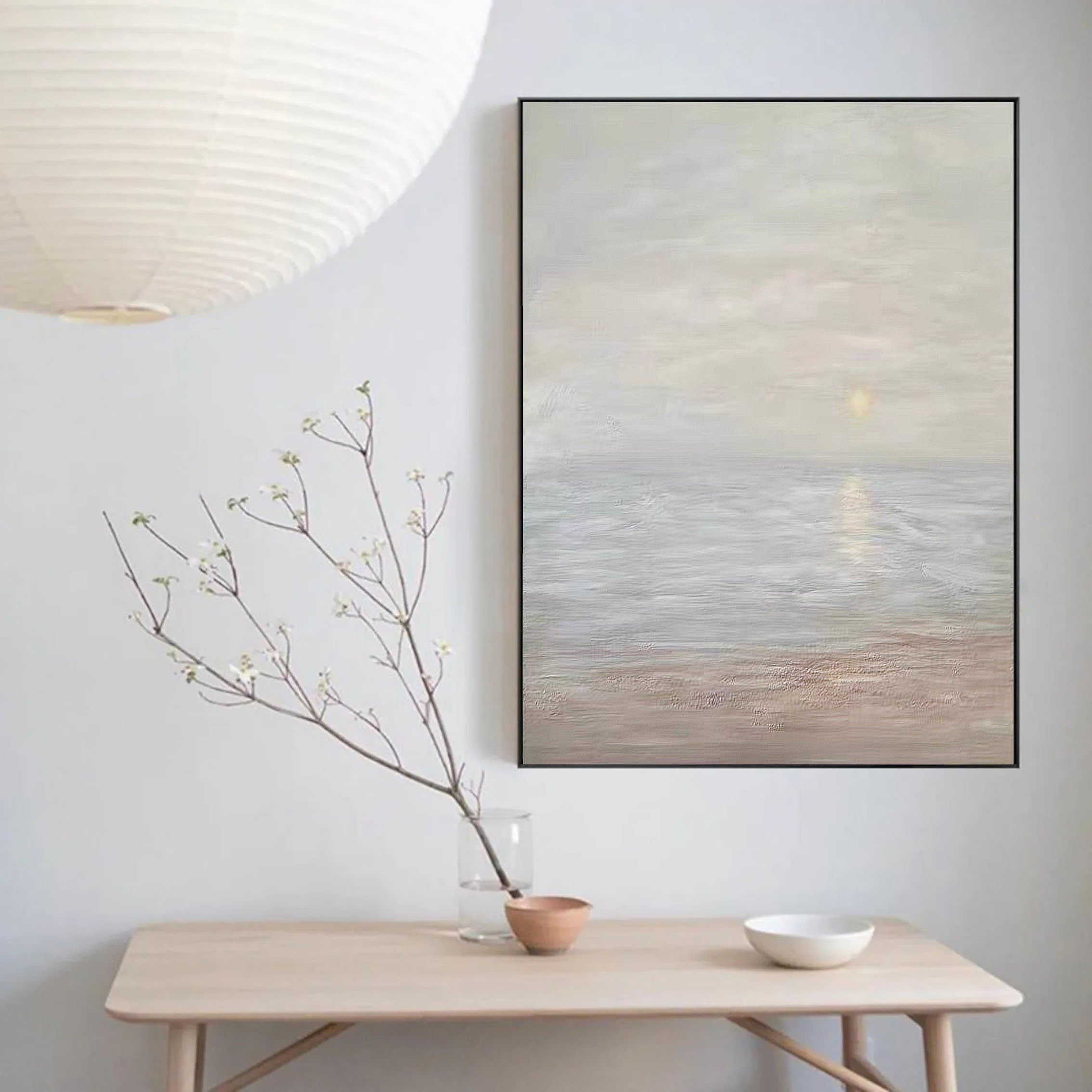 Large Painting for Living Room | Ocean Abstract Wall Art #JJ 230