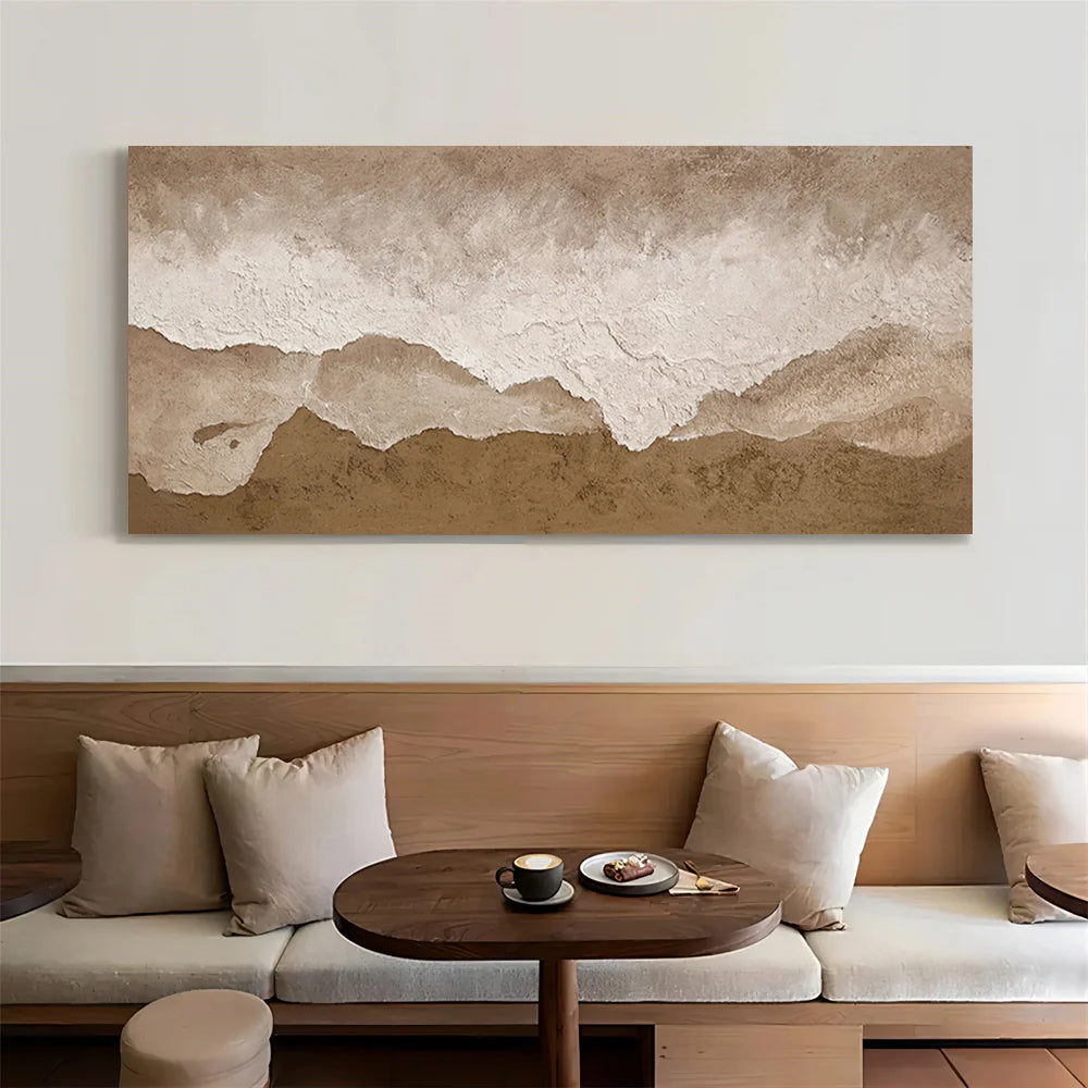 Oversized Abstract Wall Art | Textured Neutral Landscape Painting #ZZ 082