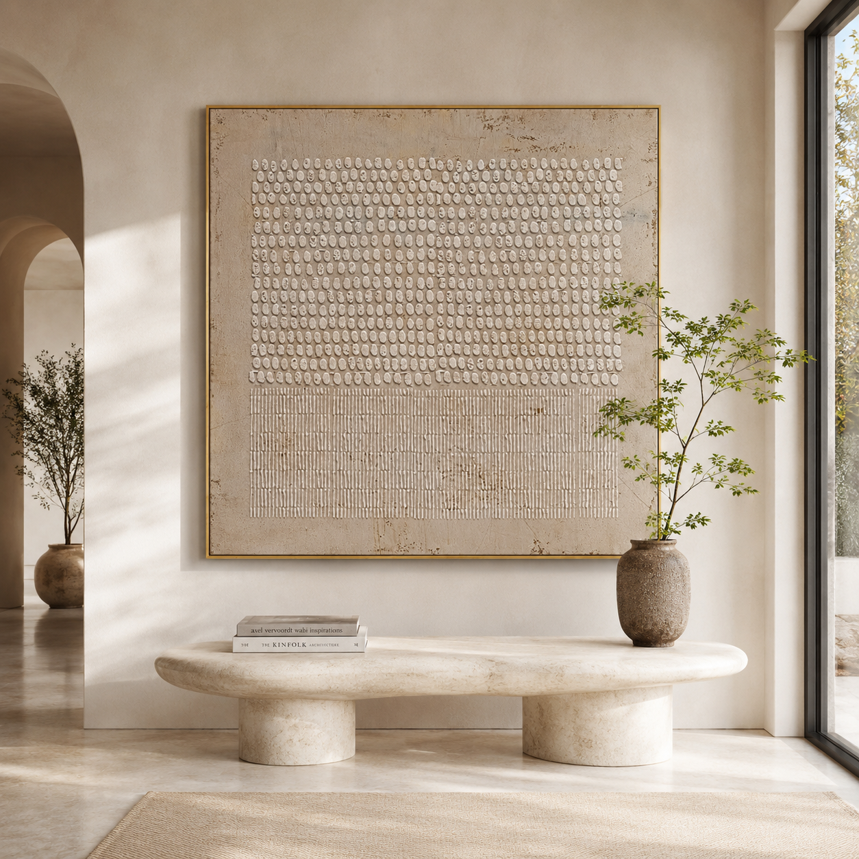 Quiet Formation – Sculptural Textured Wall Art for Organic Modern Interiors