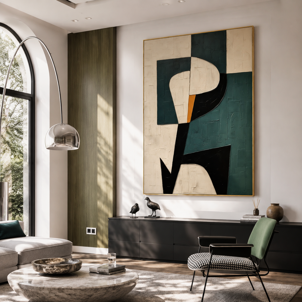 Modern Echo – Mid-Century Abstract Wall Art for Contemporary Interiors