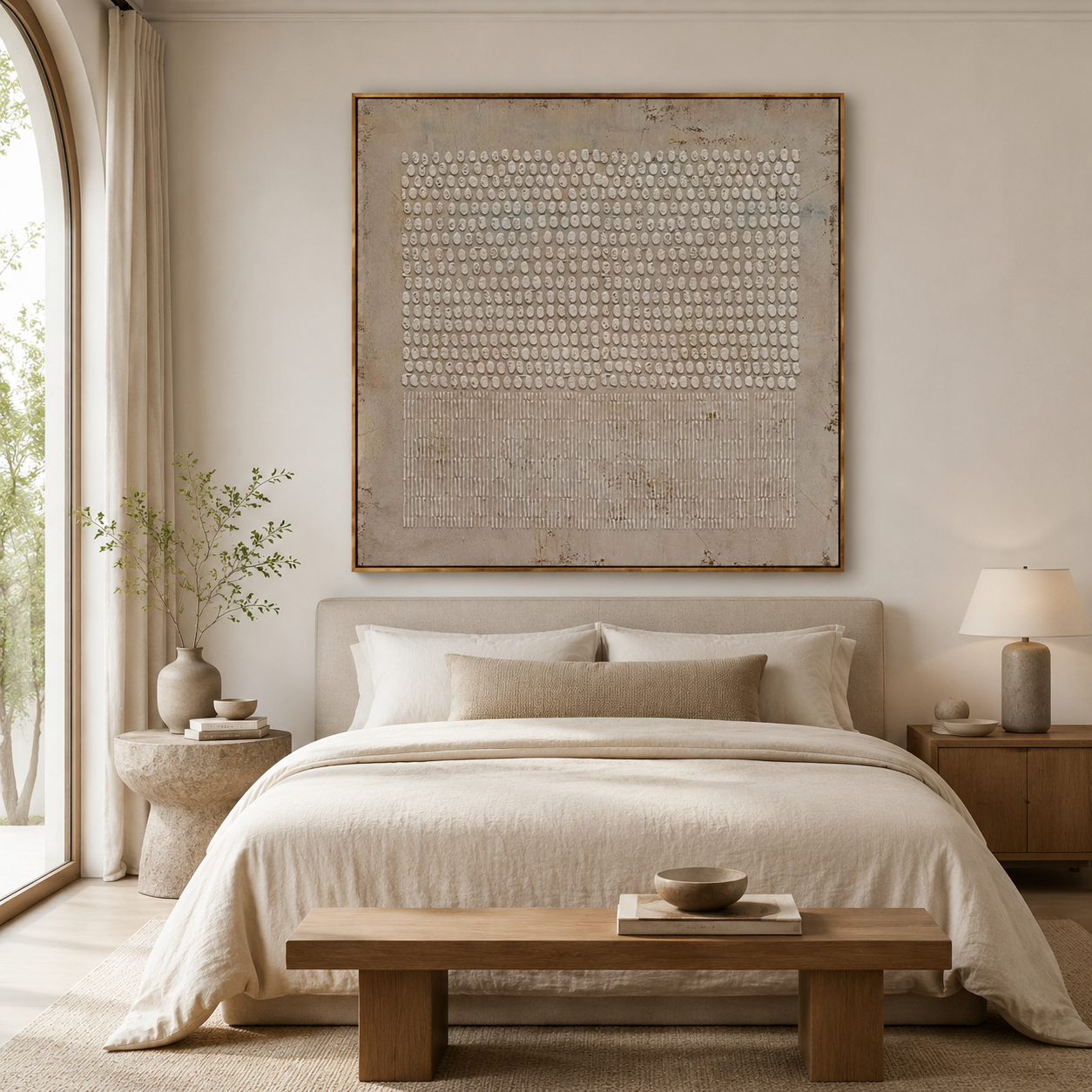 Quiet Formation – Sculptural Textured Wall Art for Organic Modern Interiors