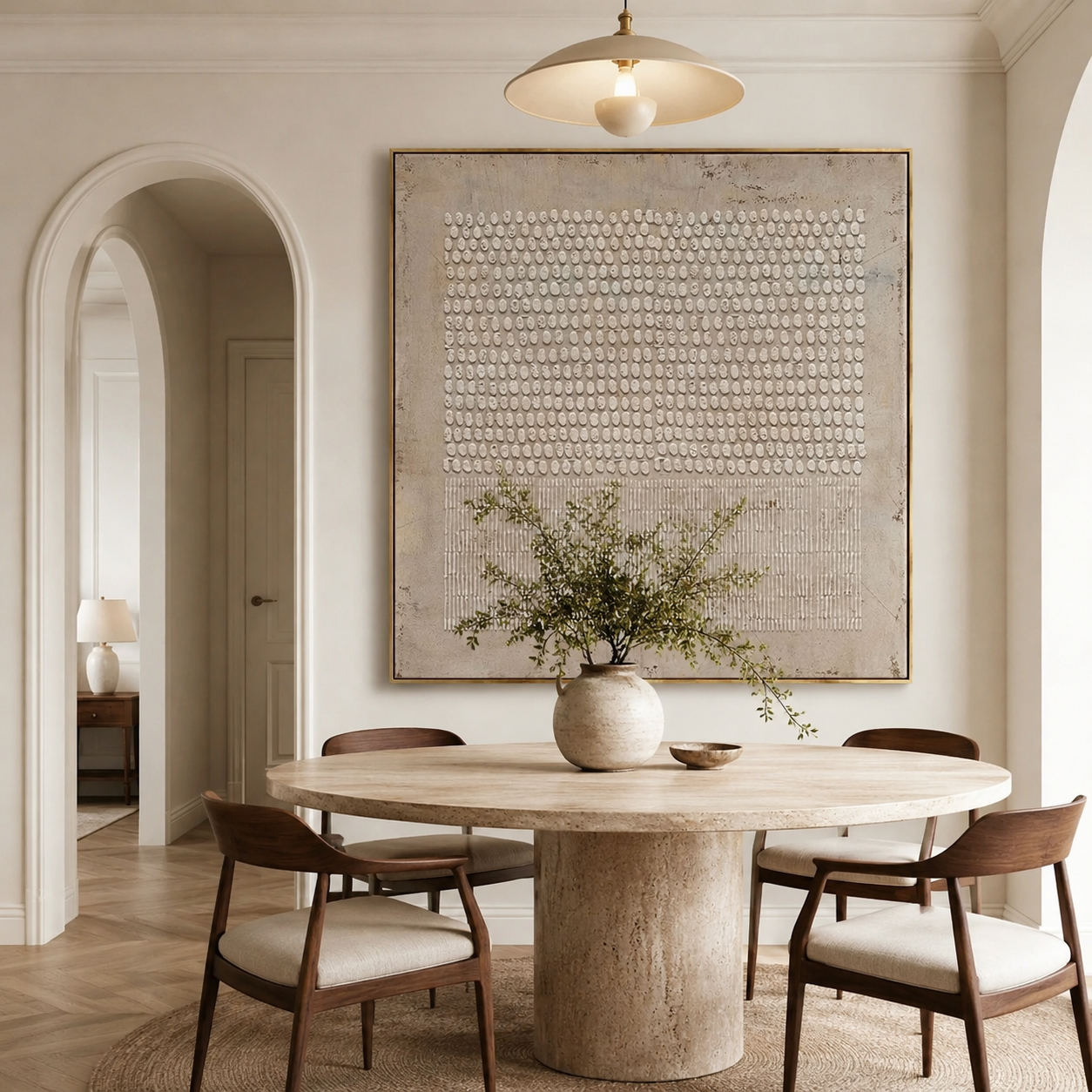 Quiet Formation – Sculptural Textured Wall Art for Organic Modern Interiors