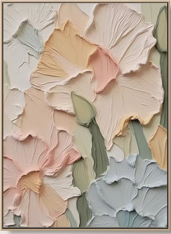 3D Floral Wall Art | Textured Canvas Painting #TC 101