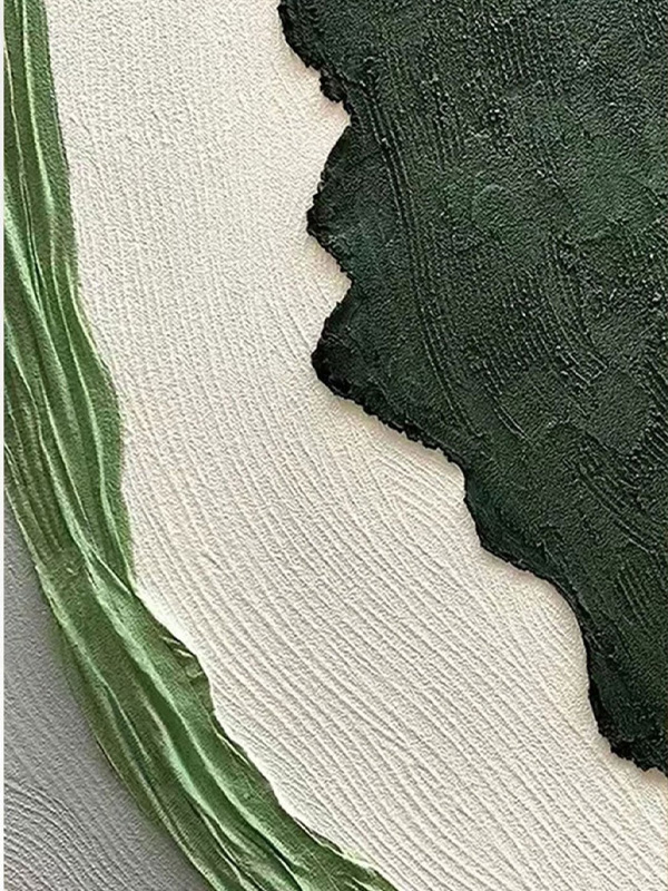 Large Textured Green Wall Painting | Modern Impasto Green Abstract Art #TC 191