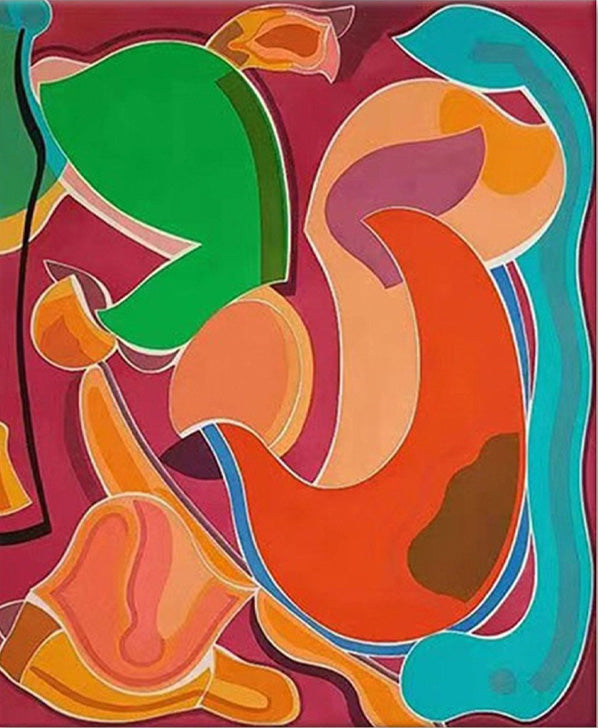 Large Colorful Abstract Oil Painting on Canvas|Modern Abstract Wall Art for Living Room #TC 197