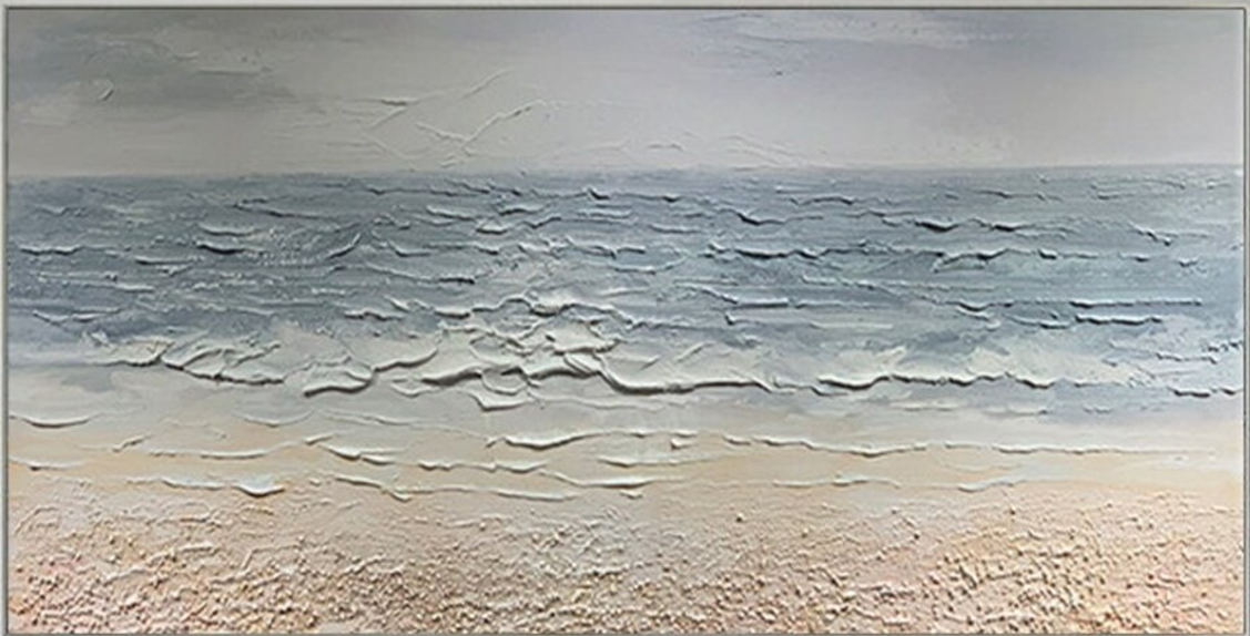 Textured Ocean Canvas Wall Art #TC 073