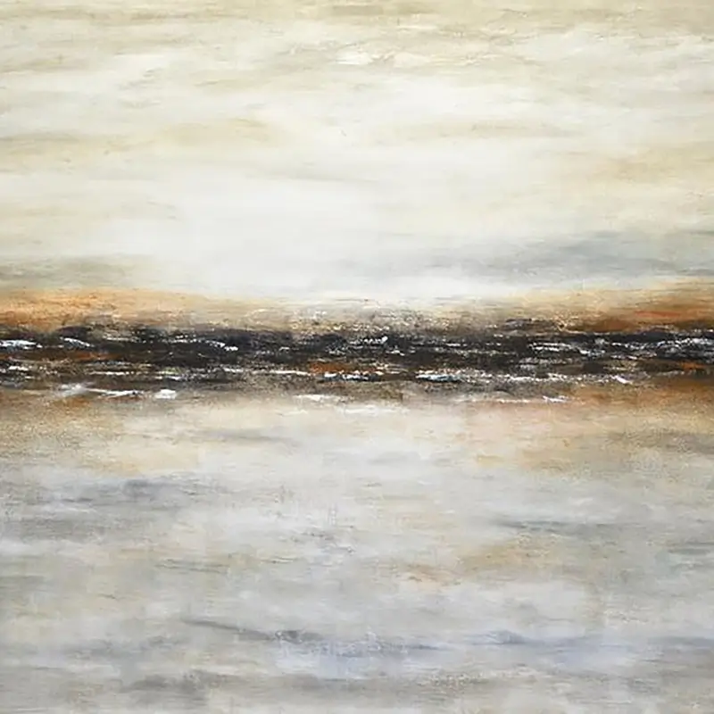 Large Horizontal Wall Art Modern Abstract Coastal Wave Canvas #JJ 272