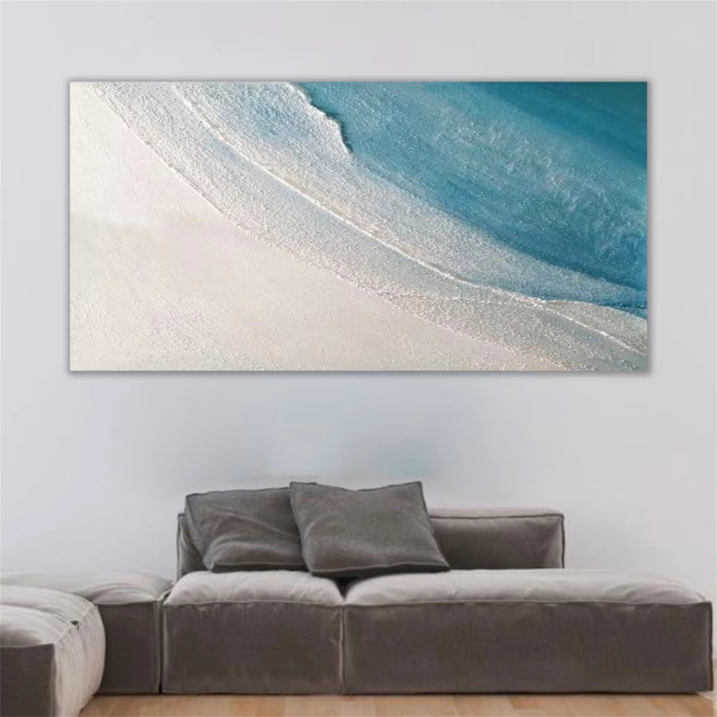 Large Textured Ocean Waves Wall Art Home Decor #JJ 251