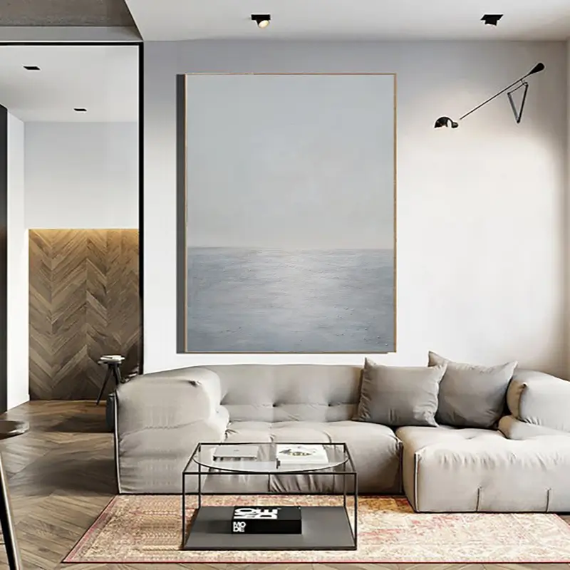 Coastal Calm Artwork | Modern Minimalist Painting for Room Decor #JJ 151