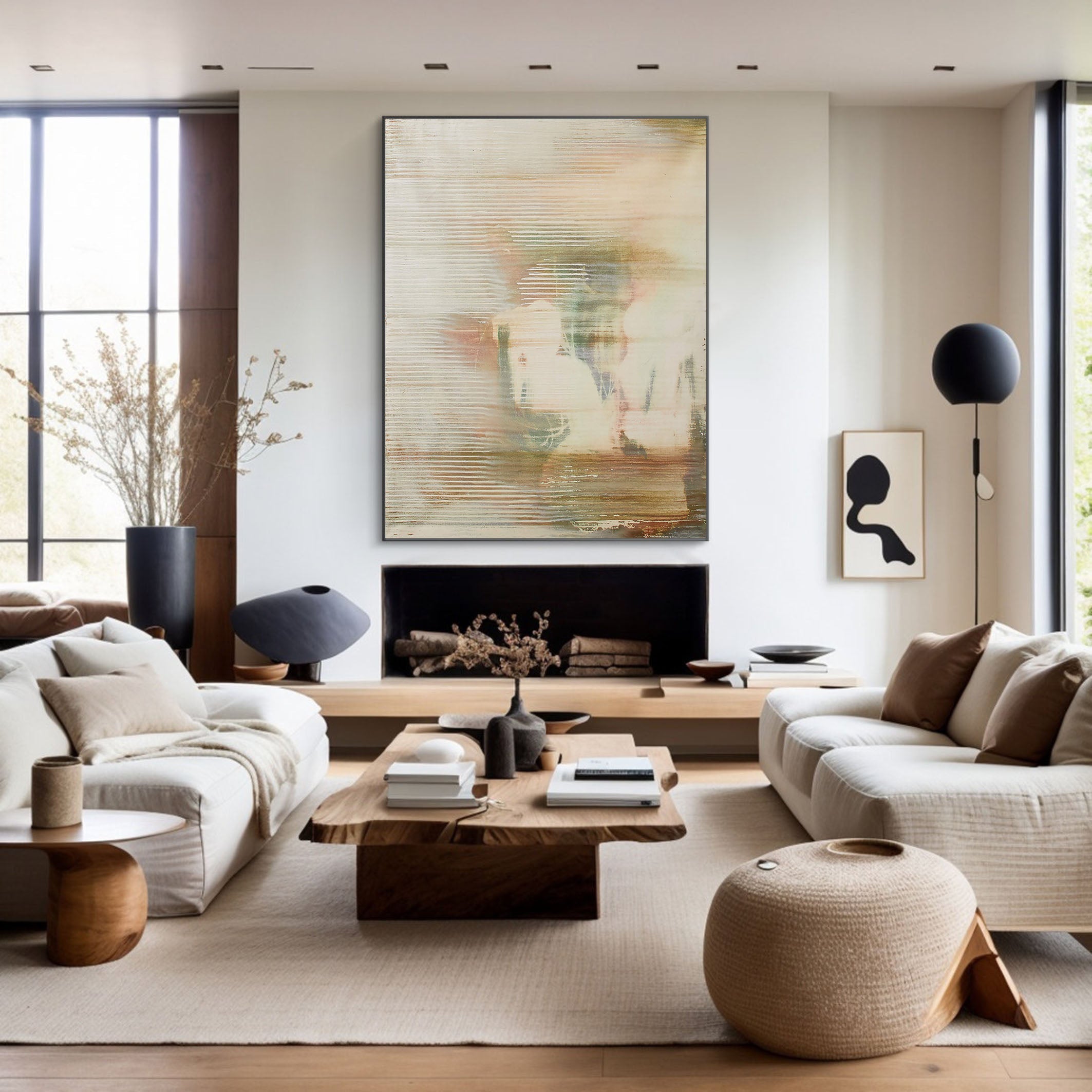 Large Abstract Art with Soft Colors & Texture #TC 120
