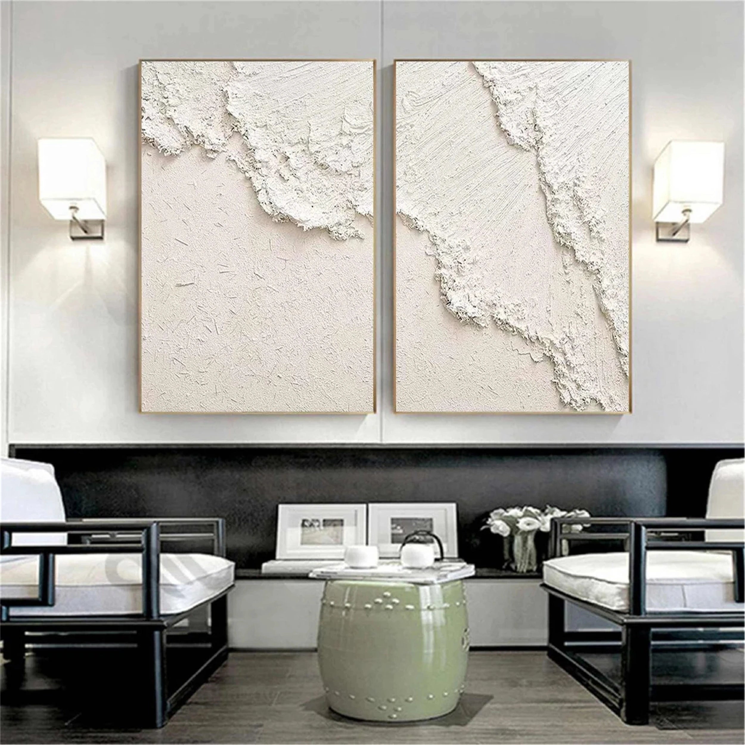 Serene Beige Art - Textured Minimalist Painting Home Decor #JJ 200