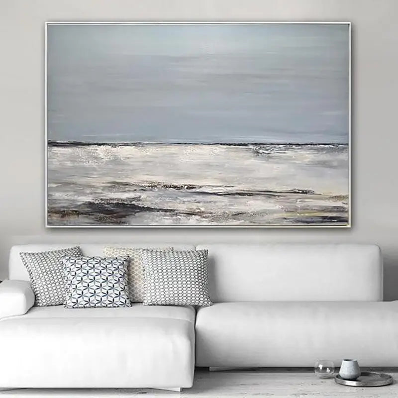 Large Horizontal Wall Art Abstract Ocean & Beach Canvas #JJ 271