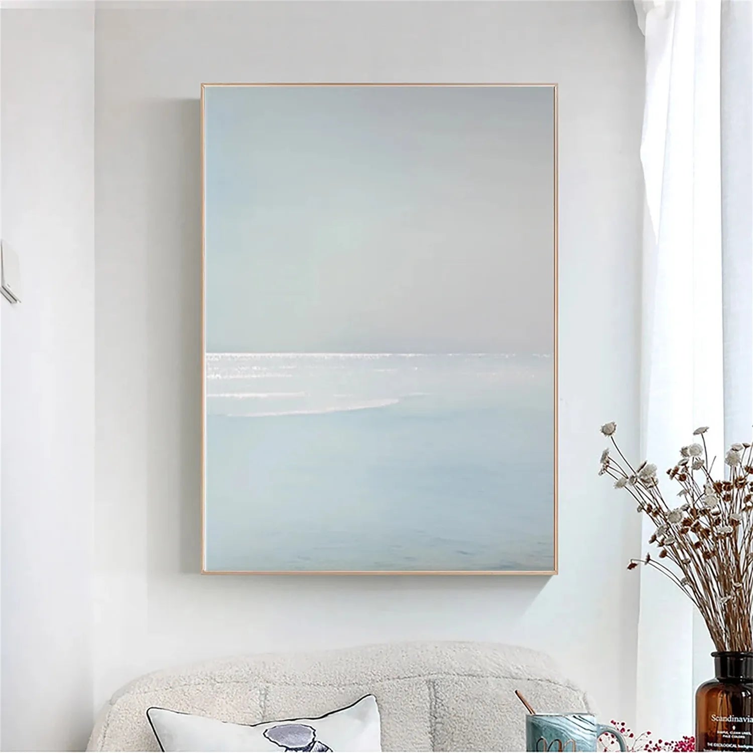 Ocean Sky Abstract Oil Painting - Modern Serene Art #JJ 124