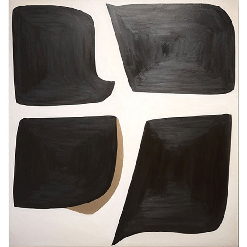 Large Abstract Black White Oil Painting for Modern Decorr #TC 202