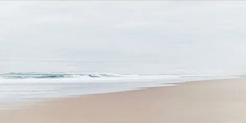 Minimalist Beach Landscape Painting | Neutral Textured Coastal Decor #JJ 159