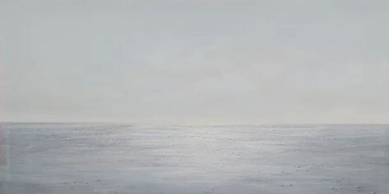 Handmade Serene Beige Landscape Abstract Wall Art #JJ 261