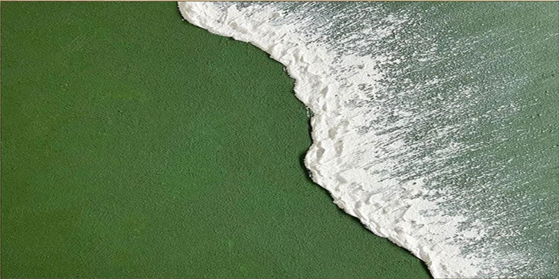 Modern Textured Green & White Wall Art #JJ 266