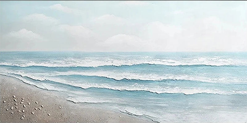 Minimalist Shore –Coastal Landscape Painting Home Decor #JJ 248