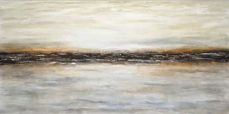 Large Horizontal Wall Art Modern Abstract Coastal Wave Canvas #JJ 272