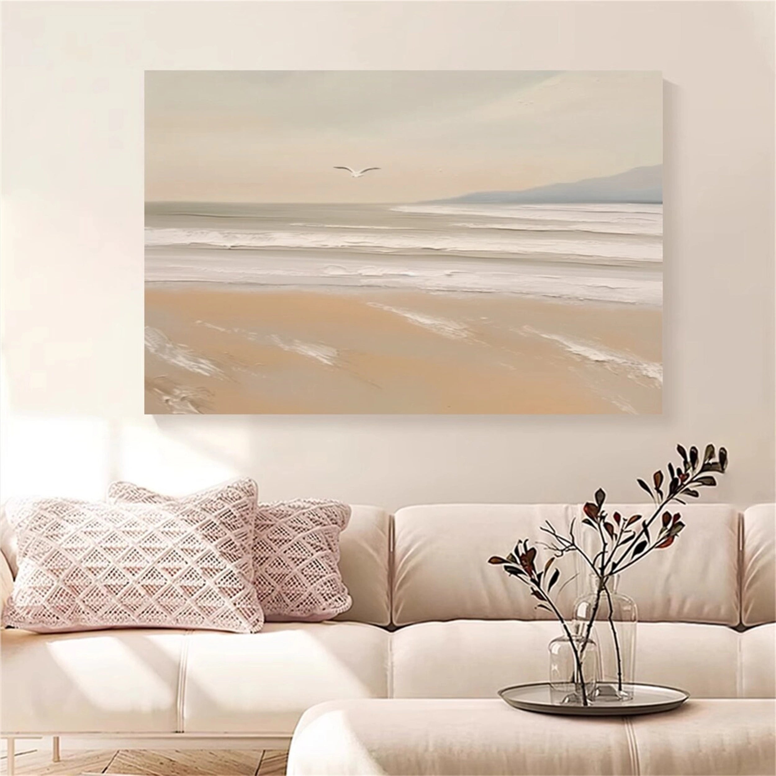 Big Wall Painting Modern Abstract Beach Art for Living Room #JJ 273