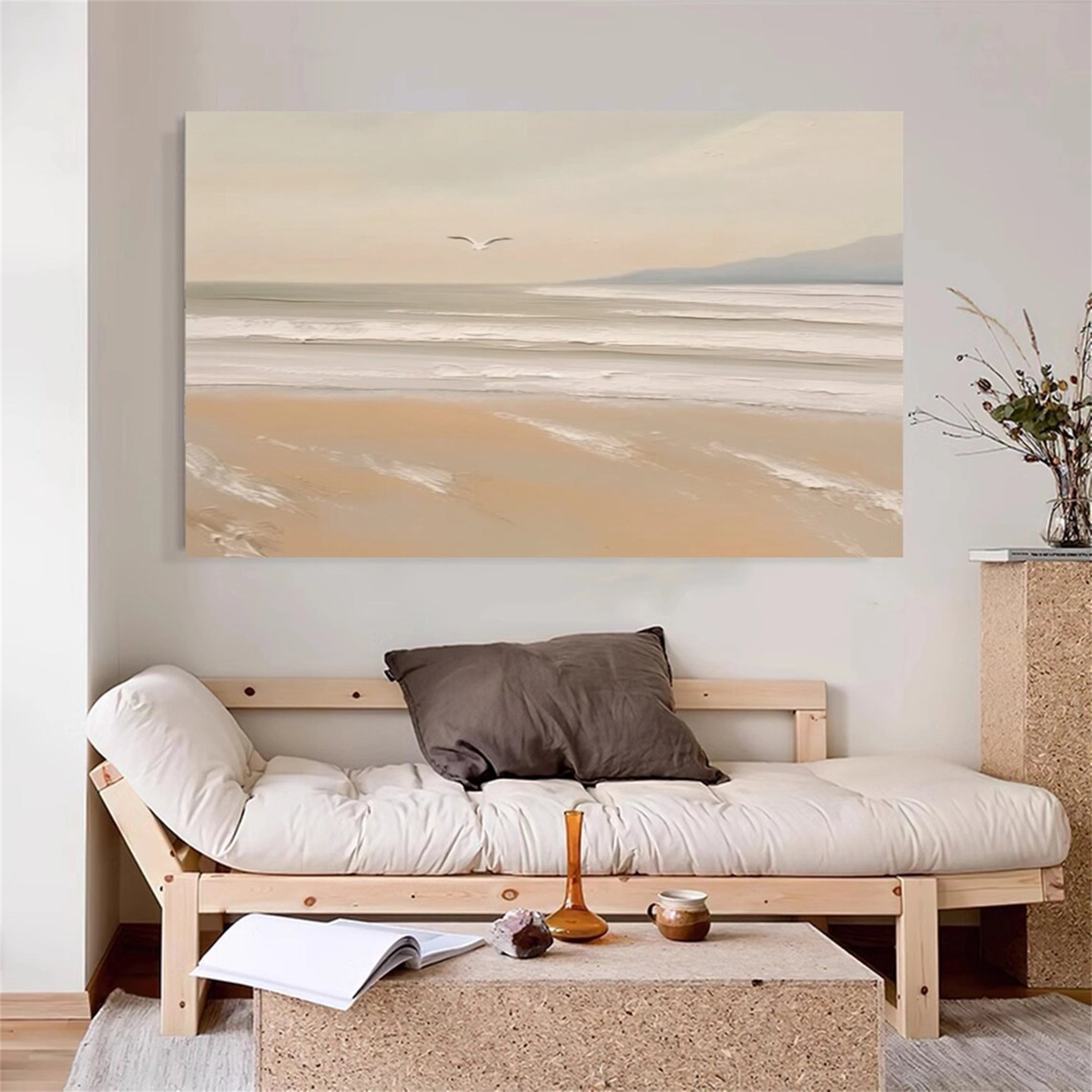 Big Wall Painting Modern Abstract Beach Art for Living Room #JJ 273