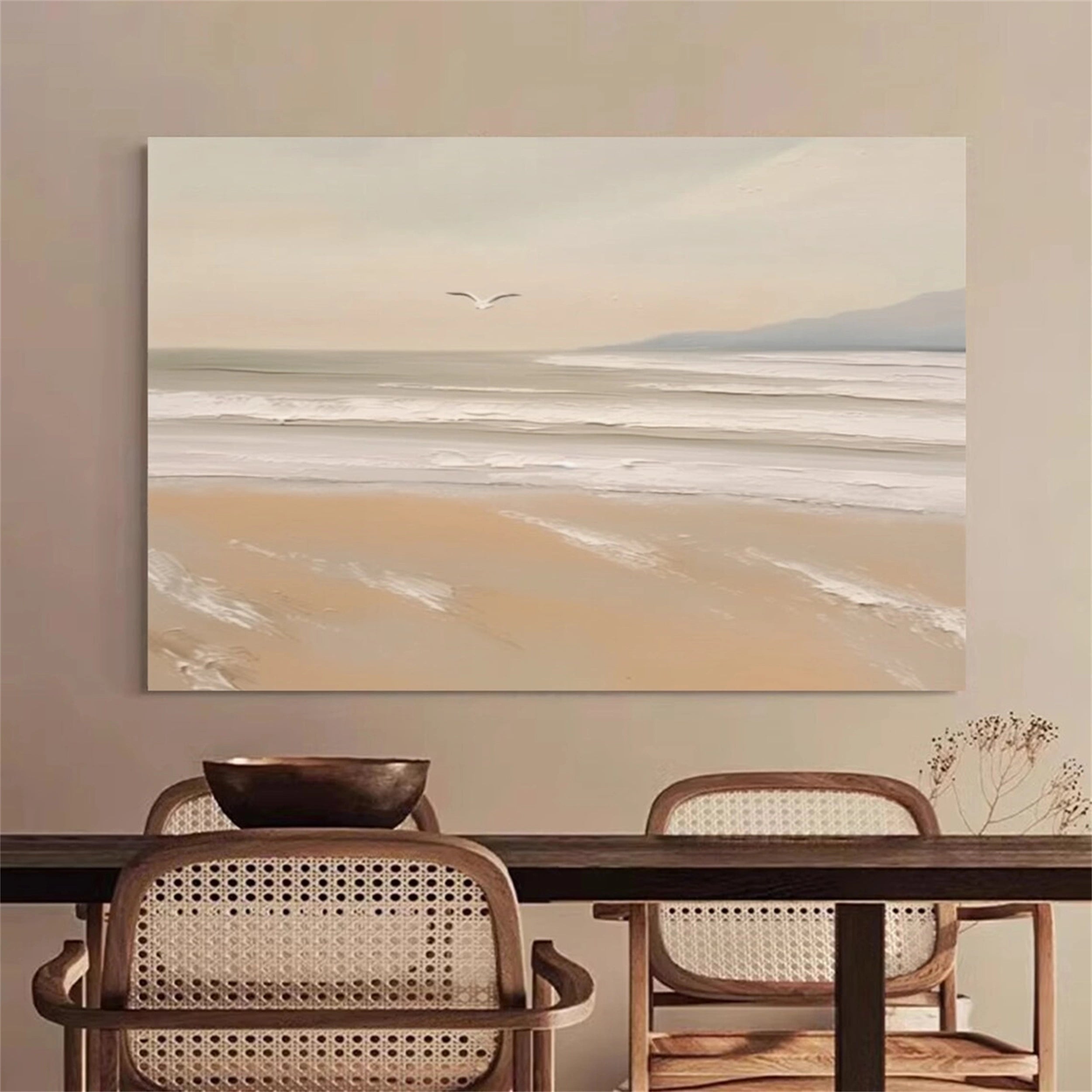 Big Wall Painting Modern Abstract Beach Art for Living Room #JJ 273