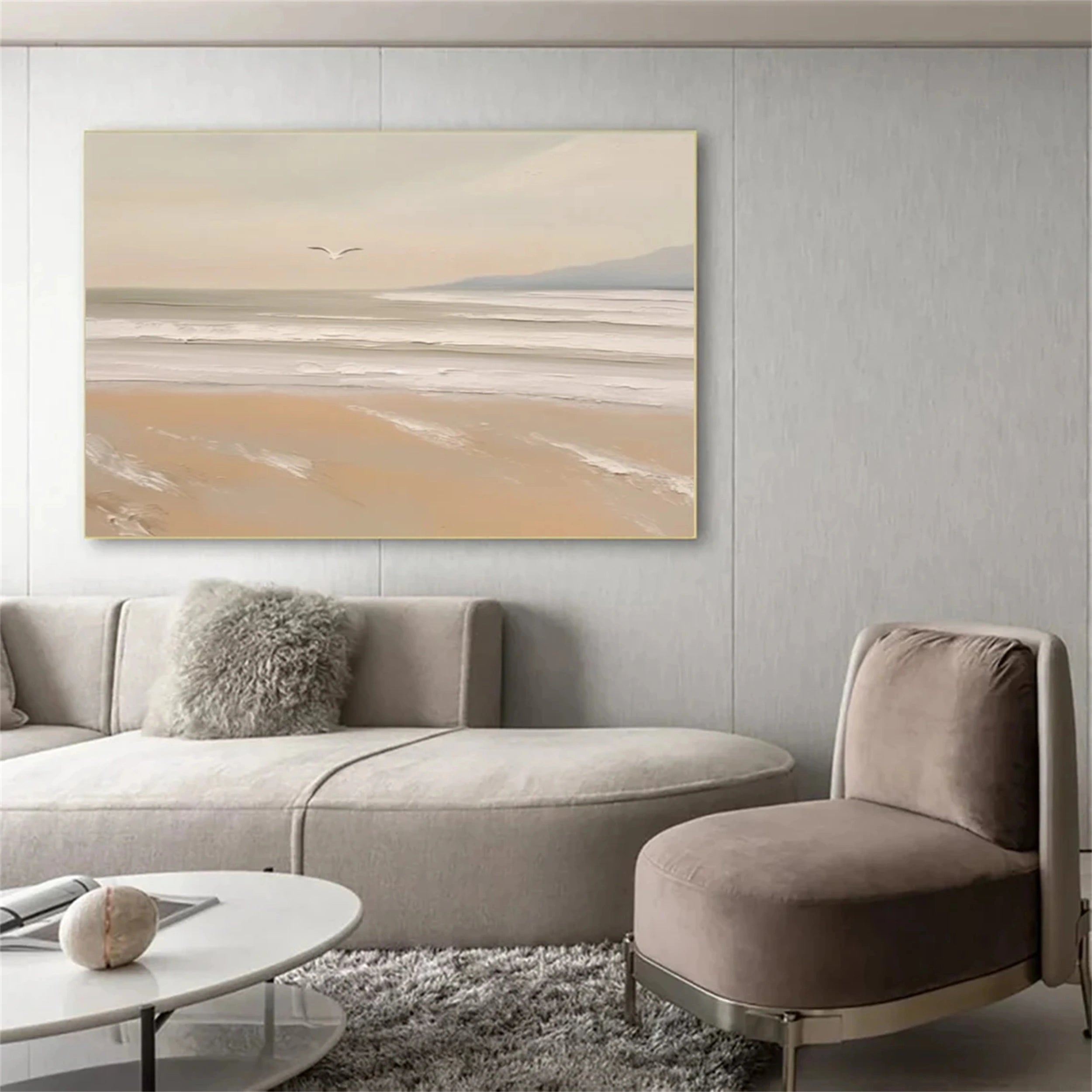 Big Wall Painting Modern Abstract Beach Art for Living Room #JJ 273