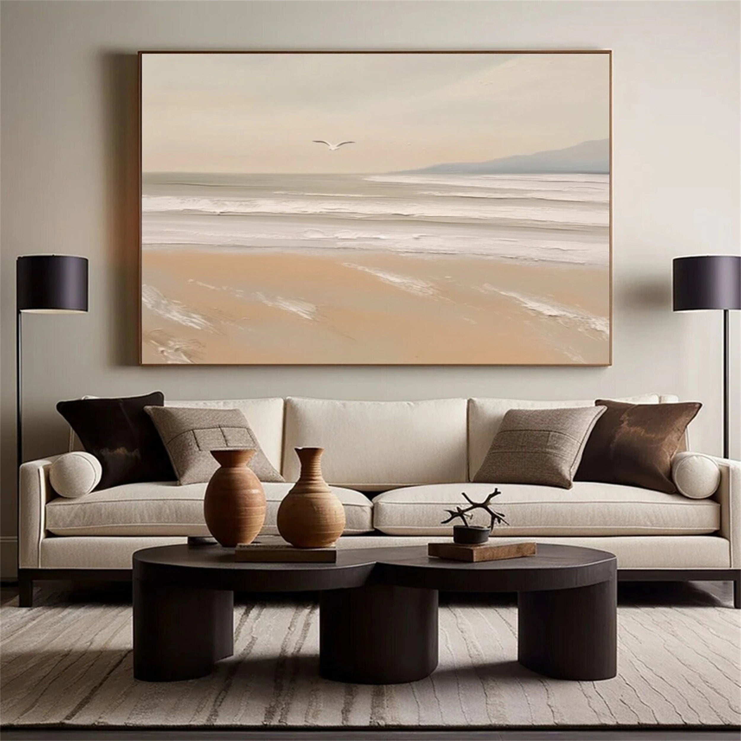 Big Wall Painting Modern Abstract Beach Art for Living Room #JJ 273