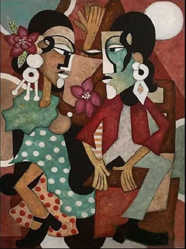 Stylized Figurative Oil Painting - Modern Decorative Art #TB 007