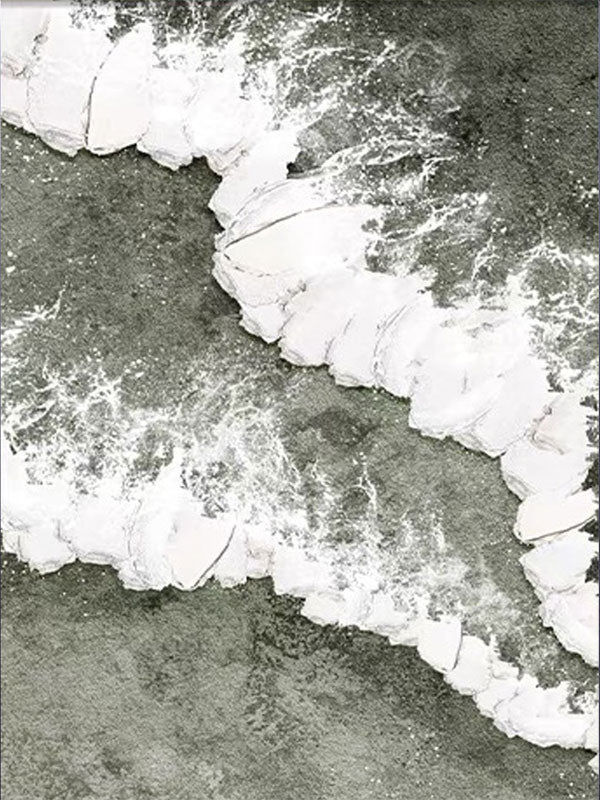 Foam and Sea Wall Art – Abstract Ocean Texture Painting #JJ 233