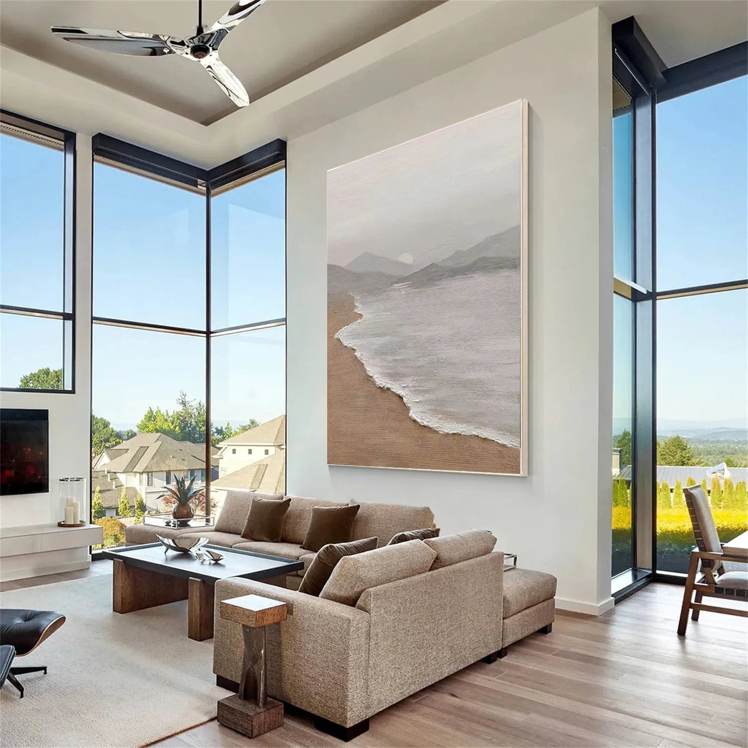 Handmade Modern Art Ocean Wave Large Wall Art #JJ 220