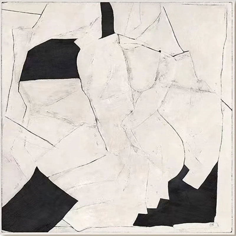 Geometric Abstract Art Painting - Monochrome #TC 154