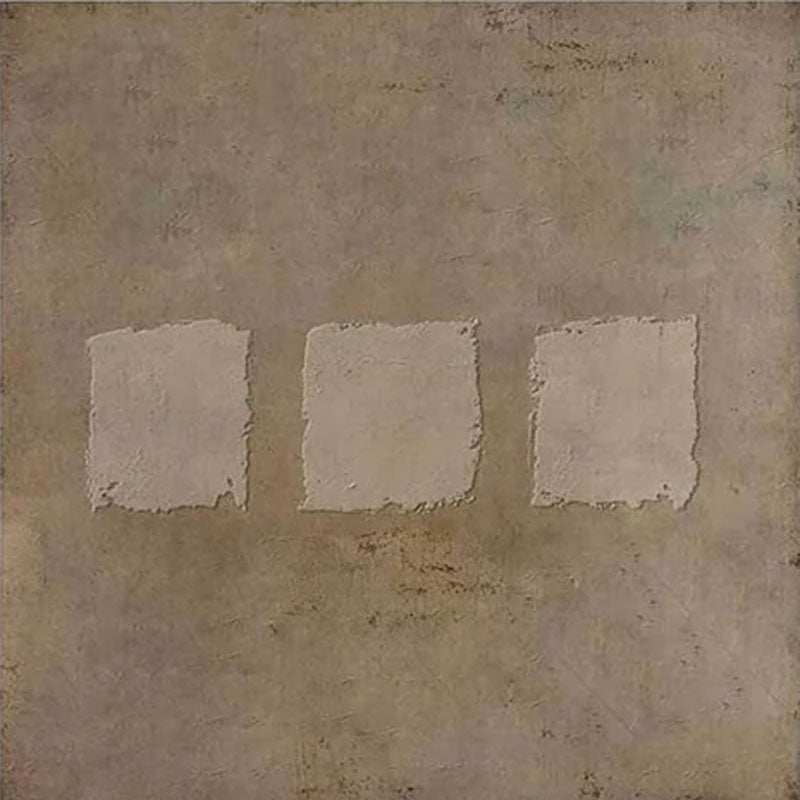 Calm Beige Abstract Oil Art - Textured Three Sections #JJ 014
