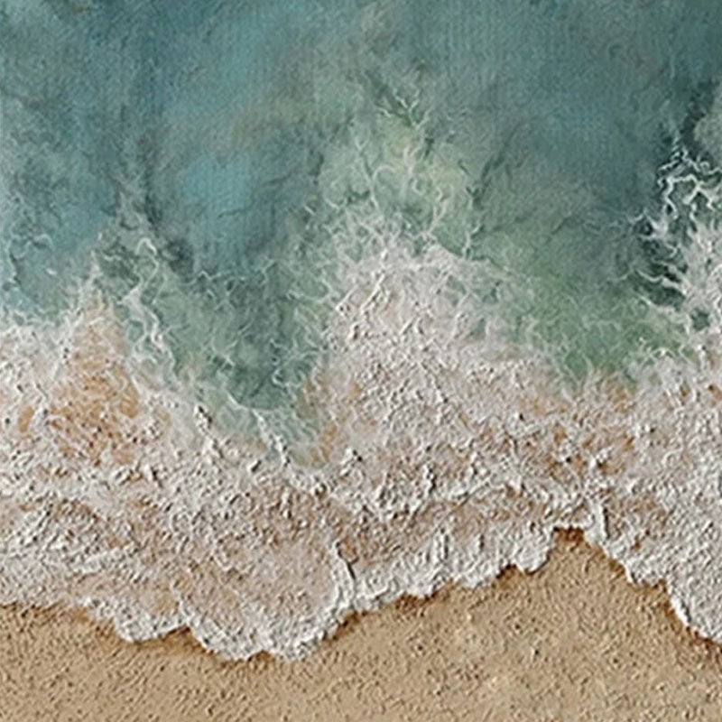 Textured Ocean Abstract Art | Coastal Beach Painting #JJ 139