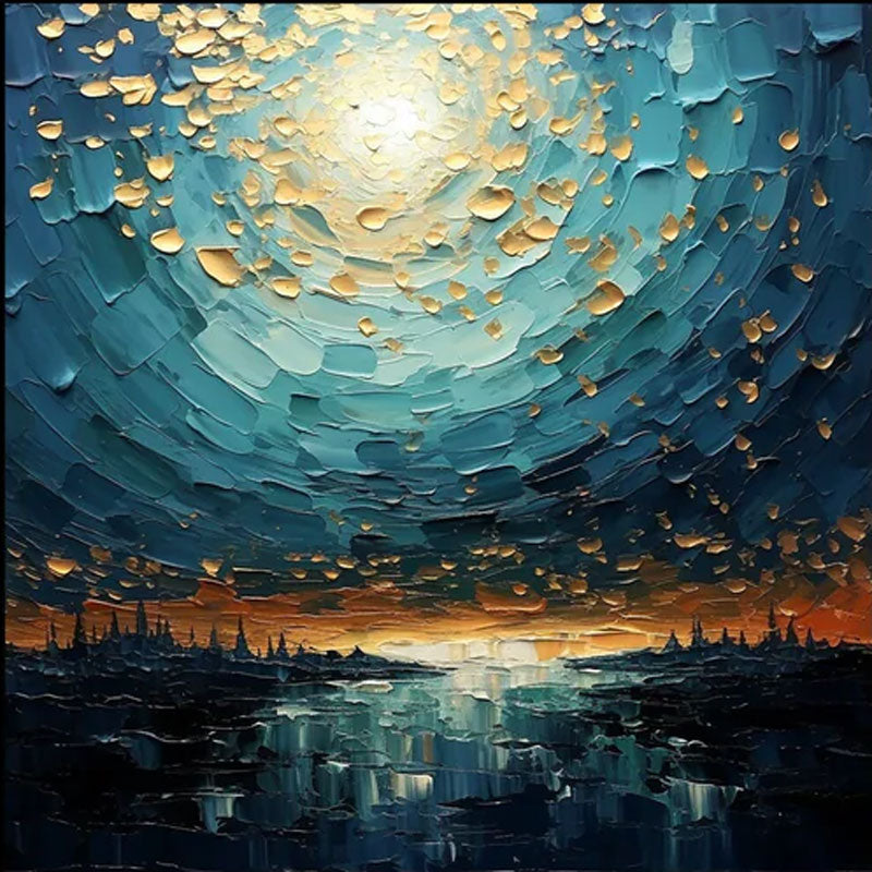 Textured Seascape Art Wall Painting #TB 016