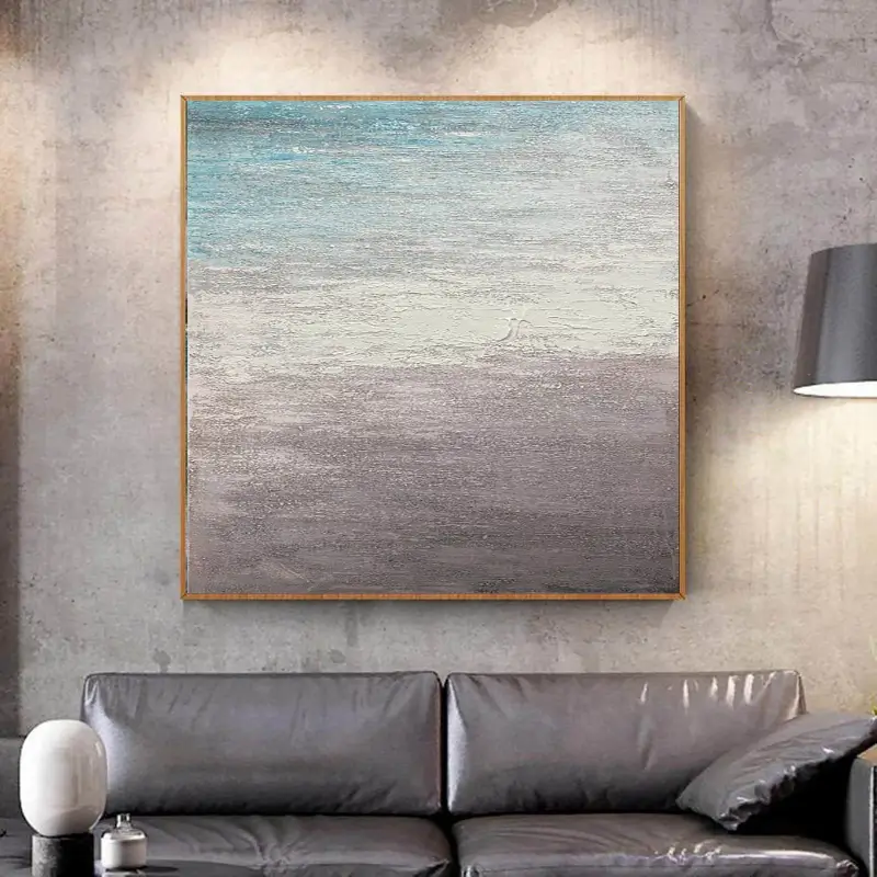 Large - sized Abstract Seascape Hand - painted Canvas for Living Rooms #JJ 156