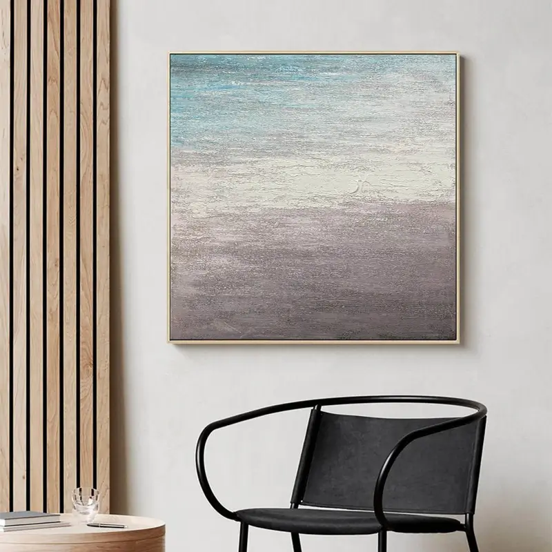 Large - sized Abstract Seascape Hand - painted Canvas for Living Rooms #JJ 156