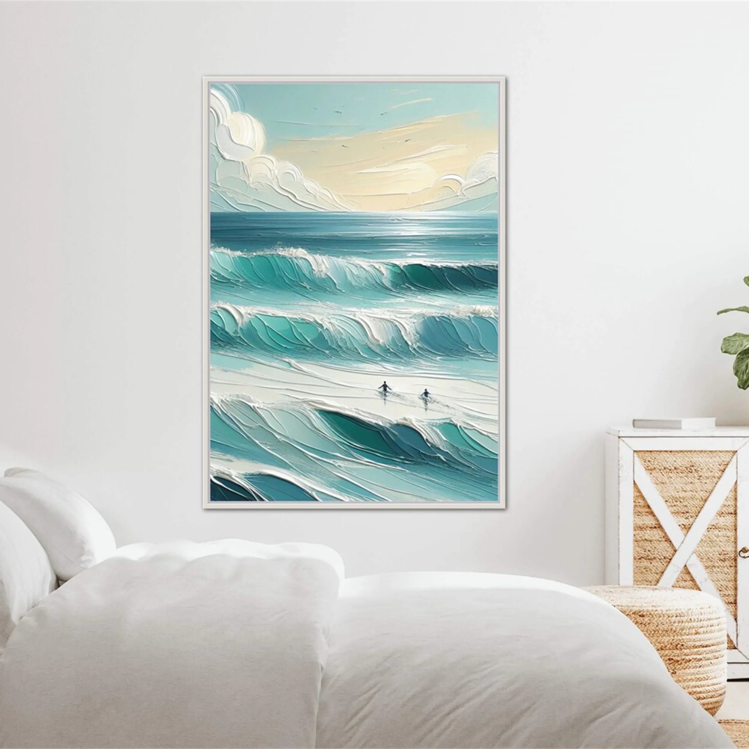 Surfer's Horizon – Abstract Ocean Wall Art #JJ 144