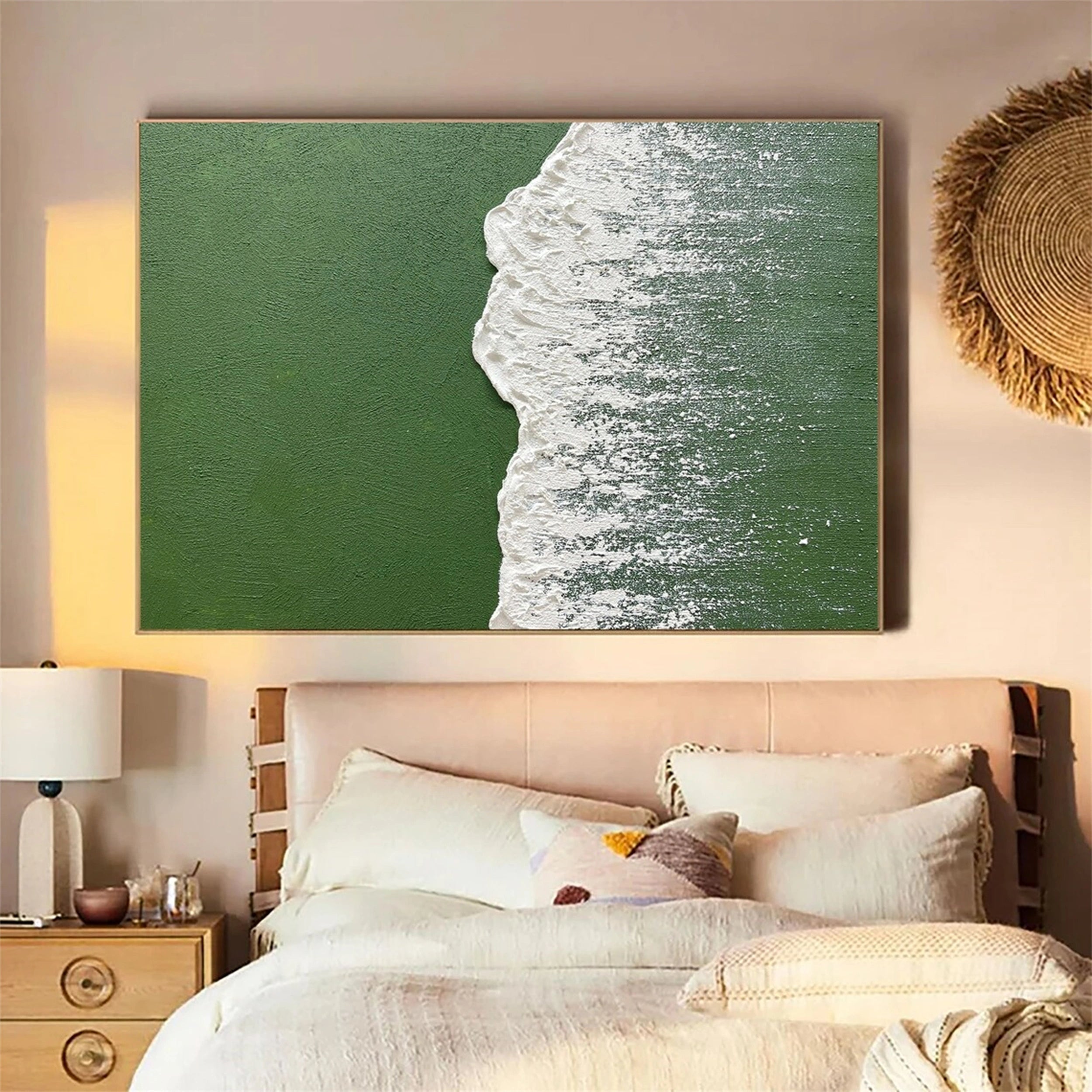 Textured Shoreline Abstract Wall Art Waves Painting Decor #JJ 257