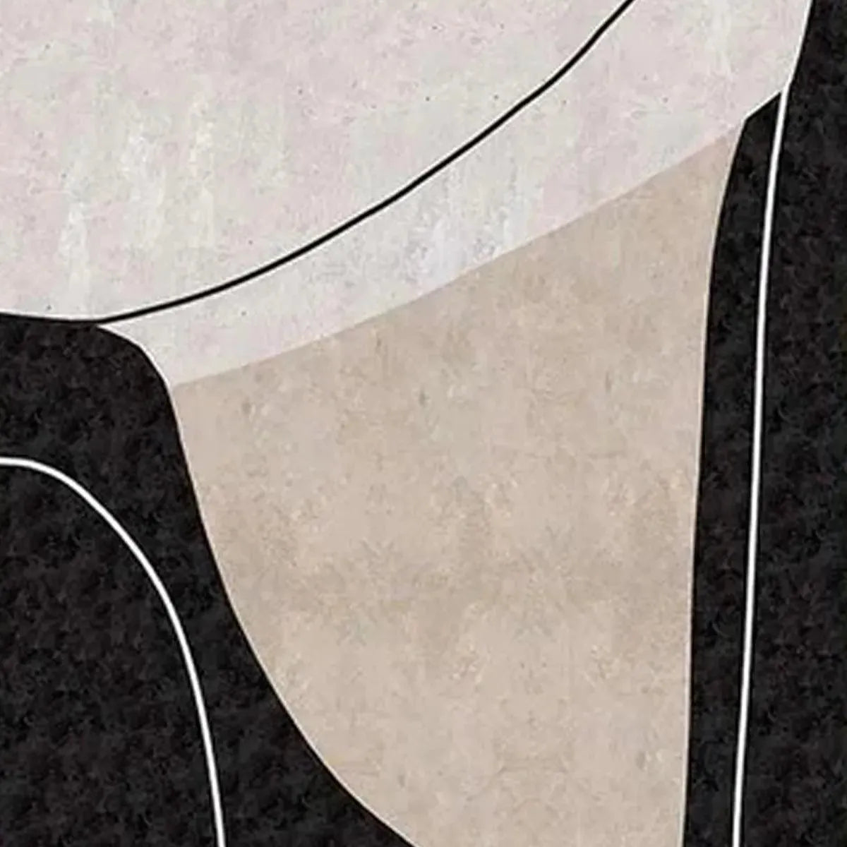 Black & Beige Abstract Art Set | Minimalist Wall Decor #AA 187