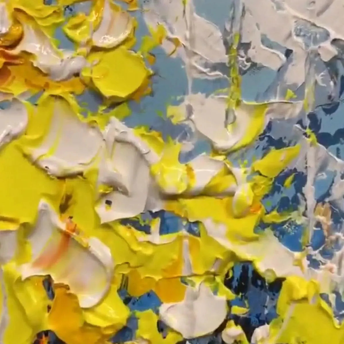 Textured Abstract Forest Painting | Colorful Impasto Wall Art #TC 244