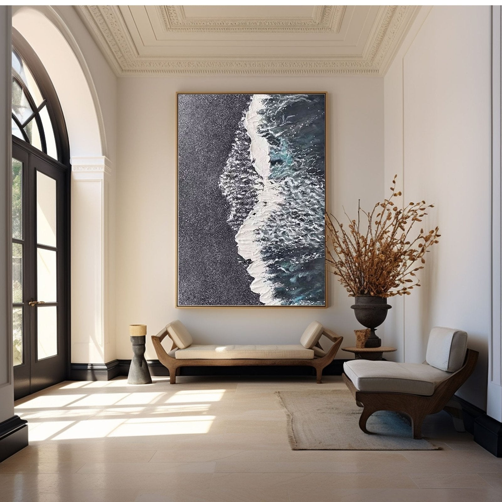 Textured Ocean Wave Abstract Wall Art #TC 159