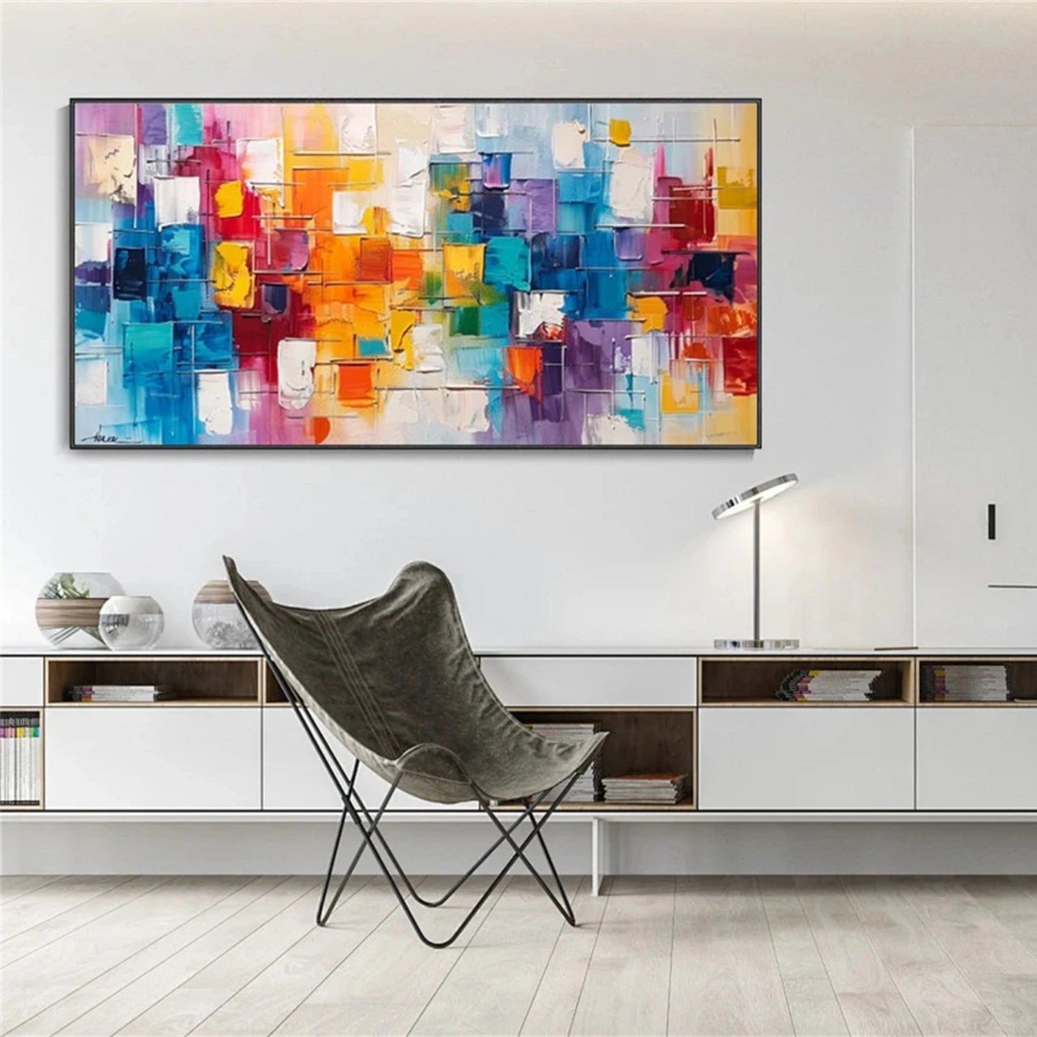 Colorful Textured Abstract Art | Modern Oil Painting #TB 097