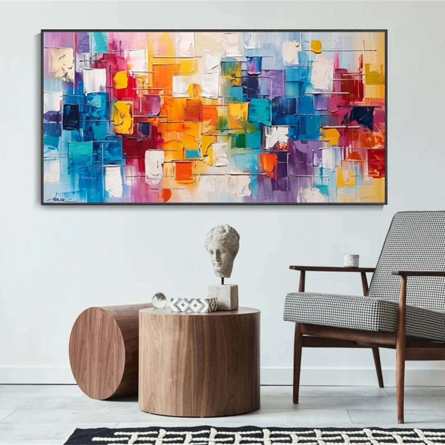 Colorful Textured Abstract Art | Modern Oil Painting #TB 097